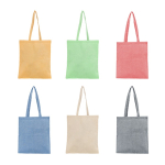 Sac personnalisé en coton recyclé 140 g/m2 Recycle Colors vue plusieurs couleurs
