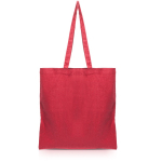 Sac en coton recyclé avec longues poignées 140 g/m2 Upcycling couleur rouge