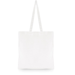 Sac en coton recyclé avec longues poignées 140 g/m2 Upcycling couleur blanc