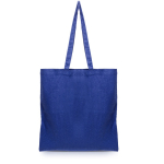 Sac en coton recyclé avec longues poignées 140 g/m2 Upcycling couleur bleu roi
