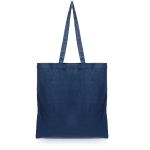 Sac en coton recyclé avec longues poignées 140 g/m2 Upcycling couleur bleu marine