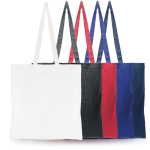 Sac en coton recyclé avec longues poignées 140 g/m2 Upcycling vue plusieurs couleurs