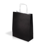 Sac en papier kraft en plusieurs couleurs et poignées courtes 90 g/m² couleur noir