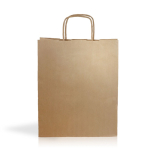 Sac classique en papier kraft avec poignées courtes 90 g/m² couleur naturel