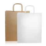 Sac classique en papier kraft avec poignées courtes 90 g/m² vue détaillée 7
