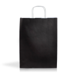 Sac en papier kraft en plusieurs couleurs avec poignées 90 g/m² couleur noir vue 11