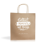 Sac de courses en papier kraft avec soufflet large 100 g/m²