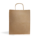 Sac classique en kraft de grande taille avec poignées 115 g/m² couleur naturel