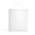 Sac classique en kraft de grande taille avec poignées 110 g/m² couleur blanc