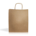 Sac kraft avec soufflet latéral résistant de 90 g/m² couleur naturel