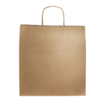 Sac écologique en papier kraft idéal pour les cadeaux 115 g/m2 couleur naturel vue avec impression