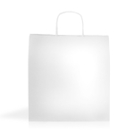 Sac pour achats divers en papier kraft 100 g/m2 couleur blanc
