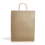 Sac cadeau en papier kraft très résistant 100 g/m2 couleur naturel vue avec impression