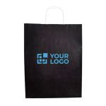 Sac cadeau en papier kraft très résistant 100 g/m2 vue avec impression