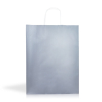 Sac écologique en papier kraft avec anses courtes 100 g/m2 couleur argenté