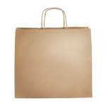 Sac très large en papier kraft pour faire les courses 100 g/m² couleur naturel vue avec impression