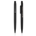 Ensemble stylo et porte-mine en aluminium avec étui, encre noire couleur noir