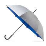 Parapluie automatique en polyester 190T avec extérieur argenté Ø102 couleur bleu roi
