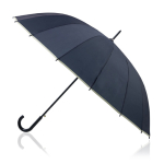 Parapluie automatique avec poignée en bois et 16 panneaux Ø120 couleur bleu marine