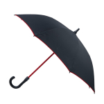 Parapluie automatique en fibre et pongé avec bord coloré Ø103 couleur rouge