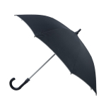 Parapluie automatique en fibre et pongé avec bord coloré Ø103 couleur gris clair