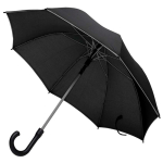 Parapluie automatique en fibre et pongé avec bord coloré Ø103 couleur gris clair