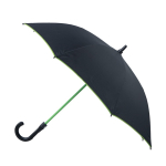 Parapluie automatique en fibre et pongé avec bord coloré Ø103 couleur vert clair