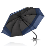 Parapluie automatique en pongé avec intérieur coloré Ø132 couleur bleu marine