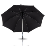 Parapluie pongé 190T élégant avec détails colorés Ø122 couleur gris clair