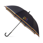 Parapluie automatique en pongé avec arc-en-ciel et 8 panneaux Ø120 vue du logo imprimé
