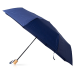 Parapluie manuel en pongé et métal avec housse et 8 panneaux Ø97 couleur bleu marine