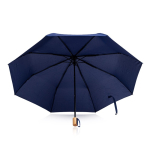 Parapluie manuel en pongé et métal avec housse et 8 panneaux Ø97 couleur bleu marine