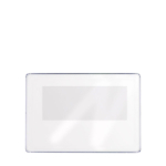 Aimant rectangulaire personnalisable avec papier à 1 face 90x60 mm couleur transparent vue avec impression