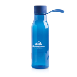 Bouteille en tritan avec bouchon en métal et anse en silicone 600 ml couleur bleu roi