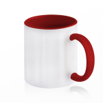 Tasse en céramique bicolore, plusieurs options, 325 ml couleur rouge