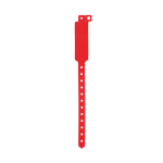 Bracelet en vinyle idéal pour le contrôle d'accès aux festivals couleur rouge