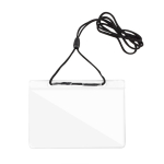 Porte-carte avec cordon ajustable à accroche 10,3x6,6 cm couleur transparent