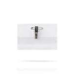 Identificateur transparent en plastique avec clip arrière 9x5,5 cm couleur transparent vue détaillée 2