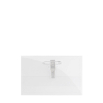 Identificateur transparent en plastique avec clip arrière 9x5,5 cm couleur transparent vue avec impression