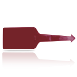 Étiquette de valise de plusieurs couleurs avec face transparente couleur bordeaux