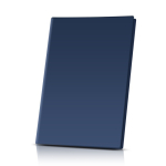 Porte-menus avec quatre pochettes intérieures transparentes couleur bleu marine