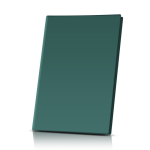Porte-menus avec quatre pochettes intérieures transparentes couleur vert foncé