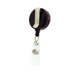 Porte-badge extensible avec coque en résine et clip couleur noir