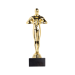 Trophée statuette dorée idéal pour récompenser quelqu'un couleur doré