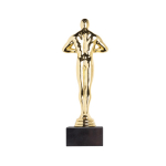 Trophée statuette dorée idéal pour récompenser quelqu'un couleur doré