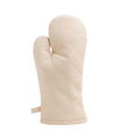 Gant en coton idéal pour cuisiner et éviter les brûlures couleur beige vue avec impression