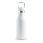 Bouteille thermique compartiment pour le couvercle et poignée 510 ml couleur blanc