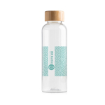 Bouteille en RPET avec bouchon en bambou, capacité de 500 ml