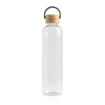 Bouteille en tritan avec bouchon en bambou et anse de transport 1L couleur noir vue 11