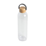 Bouteille en tritan avec bouchon en bambou et anse de transport 1L couleur noir